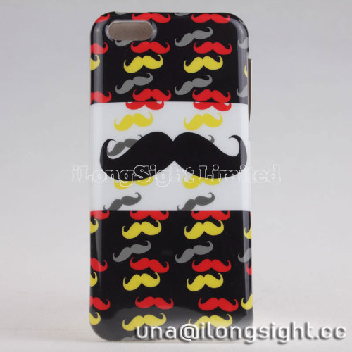 Cute beard design TPU Case for iPhone 5C
