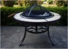 Round Tile Fire Pit Table