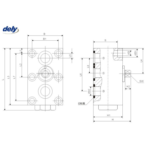 HP KHP3K thread plate high pressure hydraulic ball valve