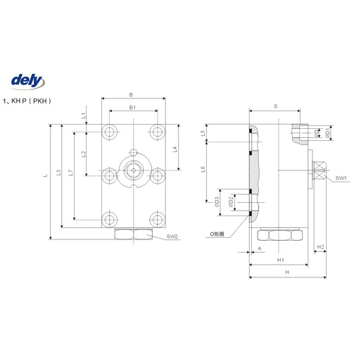 HP3K 3 way thread plate high pressure hydraulic ball valve