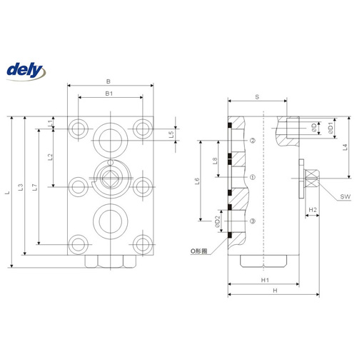 HP3K 3 way thread plate high pressure hydraulic ball valve