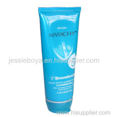 Super flat plastic tube with screw cap for facial cream