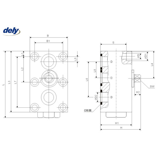 KHP PKH 2 way carbon steel thread plate high pressure hydraulic ball valve