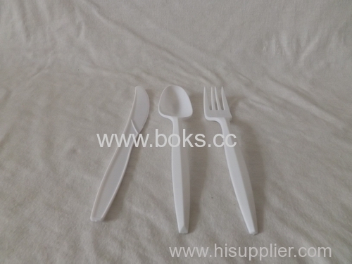 plastic spoon fork and knife