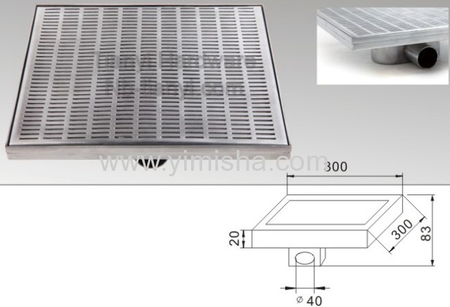 Square Stainless Steel Shower room Floor Drain