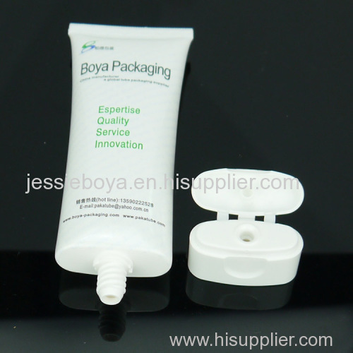 100 ml Frosted Clear Plastic Tube with Flip-off Cap