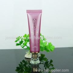 pink Hot Stamping Cosmetic Plastic Tubes with acrylic cap