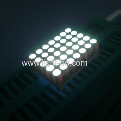 شاشة عرض LED زرقاء فائقة السطوع مقاس 0.7 بوصة 1.9 مم 5 × 7 نقاط