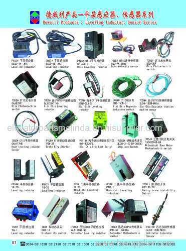 elevator leveling inductor or sensor