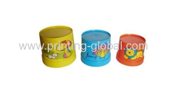 Heat transfer printing film for plasticine bucket of children toys