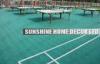 PP Interlocking Sports Flooring , Table Tennis Court Floor With Embossed Vein