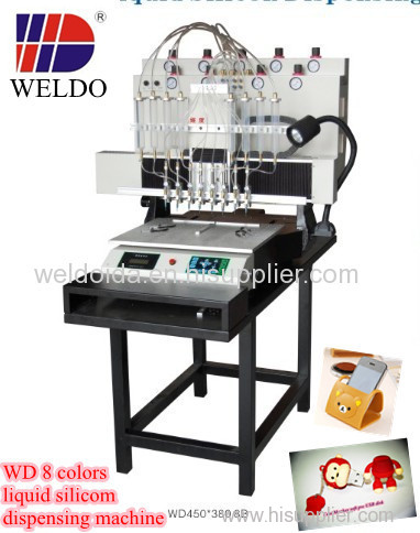 8 colors 24 pins rubber label dispensing machine