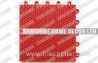 Red Plastic Interlocking Floor Tiles