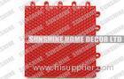 Red Plastic Interlocking Floor Tiles