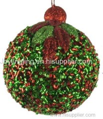 Beaded ball hanging ornament