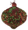 Beaded onion hanging ornament