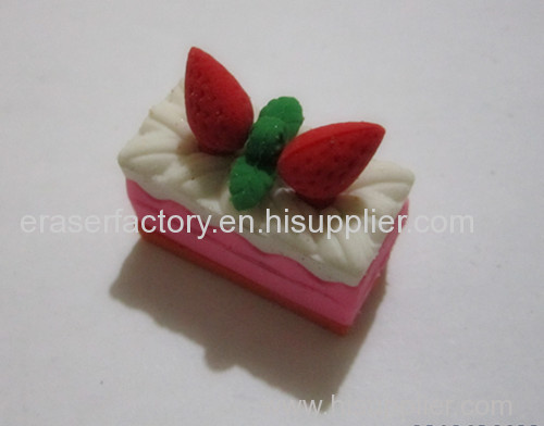 Puzzle Strawberry Cake Erasers