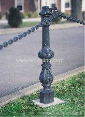 casting cast iron traffic safe road bollard made in china