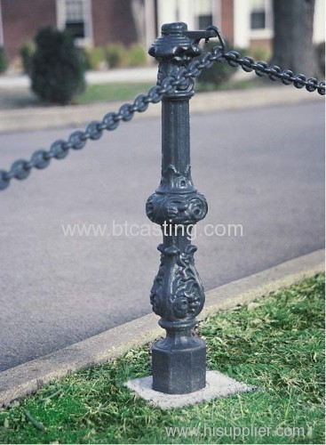 casting cast iron traffic safe road bollard made in china