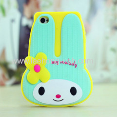 Cute 3D cartoon silicon phone case for iphone 5