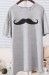 Women's lovely beard loose big yards T-shirt