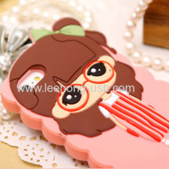 super cute girl 3D silicone phone case