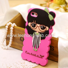 super cute girl 3D silicone phone case