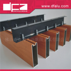 wood clour aluminum baffle ceiling