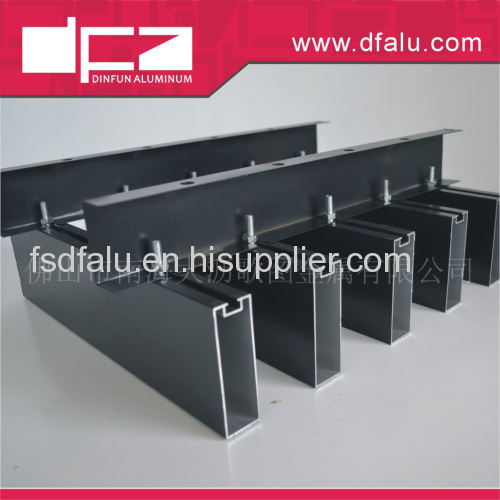 powder coating in black suspended metal ceiling tube