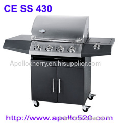 4 Burner BBQ Grill with CE as stainless steel gas BBQ grill