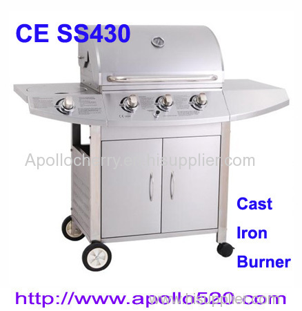 High Quality Gas BBQ Grill with cast iron 4 burners