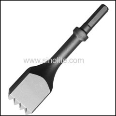 Hex shank oval collar chipping hammer chisel