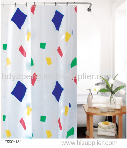 EVA printed shower curtain