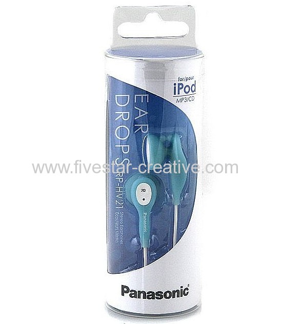 Panasonic RP-HV21 Portable Eardrops Earbud Headphones Blue