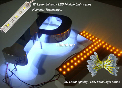 through hole LED pixel light for channel letter, waterproof led sign light(HL-PL-F8 / B)