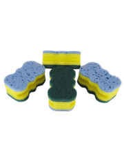 Newly 3-layer Sponge Scrubber, Tiny Sponge Scourer