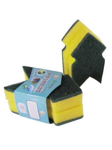 2 Pack Sponge Scrubbers, Arrow-shaped Cleaning Sponge