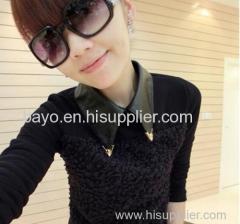Women thin body and velvet long-sleeved large size T-shirt
