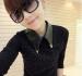 Women thin body and velvet long-sleeved large size T-shirt