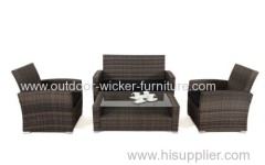 Garden knockdown rattan sofa set