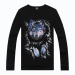 More men in the spring and autumn fashion hip-hop style collarless long-sleeved T-shirt