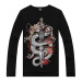 More men in the spring and autumn fashion hip-hop style collarless long-sleeved T-shirt