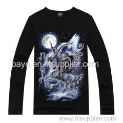 More men in the spring and autumn fashion hip-hop style collarless long-sleeved T-shirt