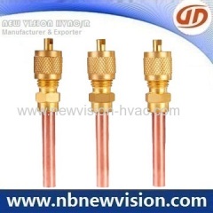 Brass Tee Male Fittings with Female Flare Nut - Charging Valve