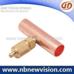 Brass Tee Male Fittings with Female Flare Nut - Charging Valve