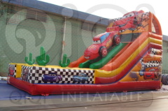 INFLATABLE DISNEY CARS DOUBLE LANE SLIDE