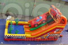 INFLATABLE DISNEY CARS DOUBLE LANE SLIDE