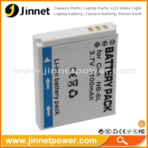 1100mAh White NB-6L NB6L camera battery for canon with high quality