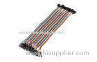 1 Pin Female To Male Jumper Wires For Arduino , 40pcs In Row Dupont Cable 20cm