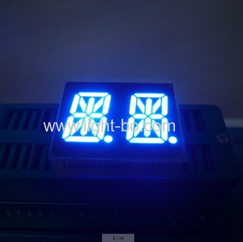 Ultra Blue 14 Segment Display LED ânodo comum 0,54 "Digit duplo para eletrodomésticos